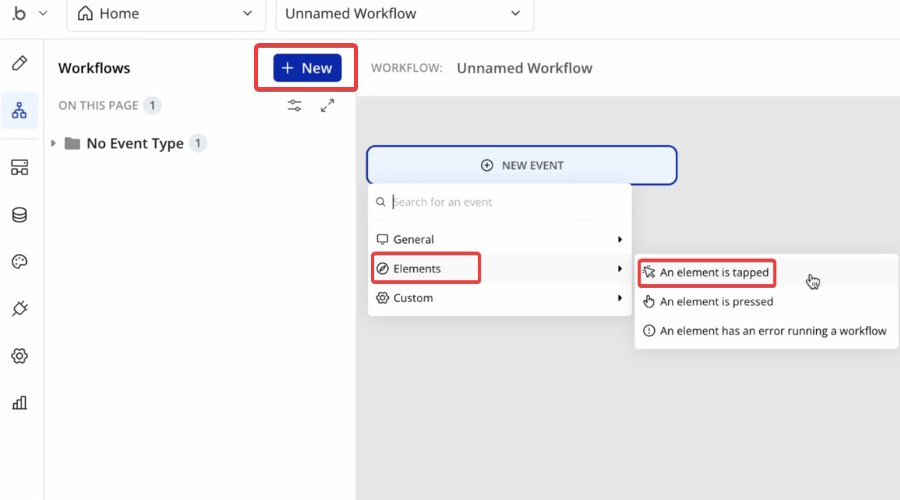 Create new Workflow Event