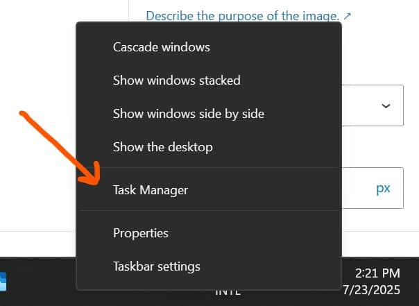 open task manager windows 11