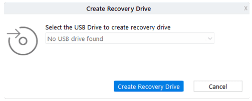 Create recovery drive