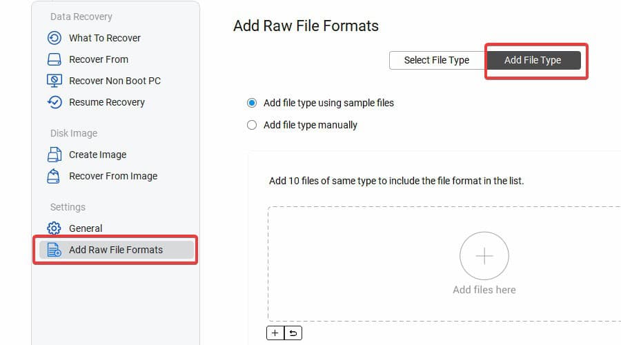 Stellar Data Recovery - Custom File Types
