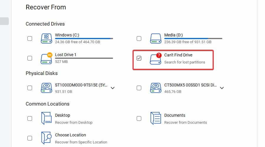 Find lost partition using Stellar Data Recovery