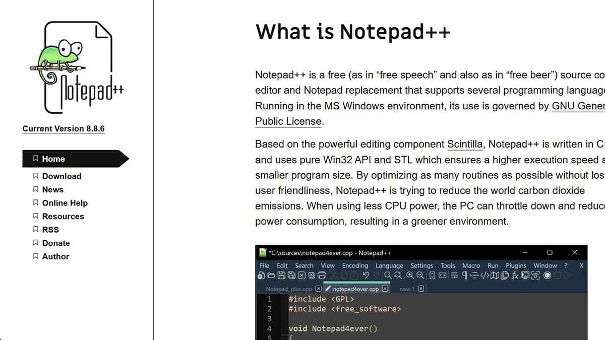 notepad plus plus