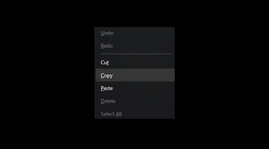 rght click menu