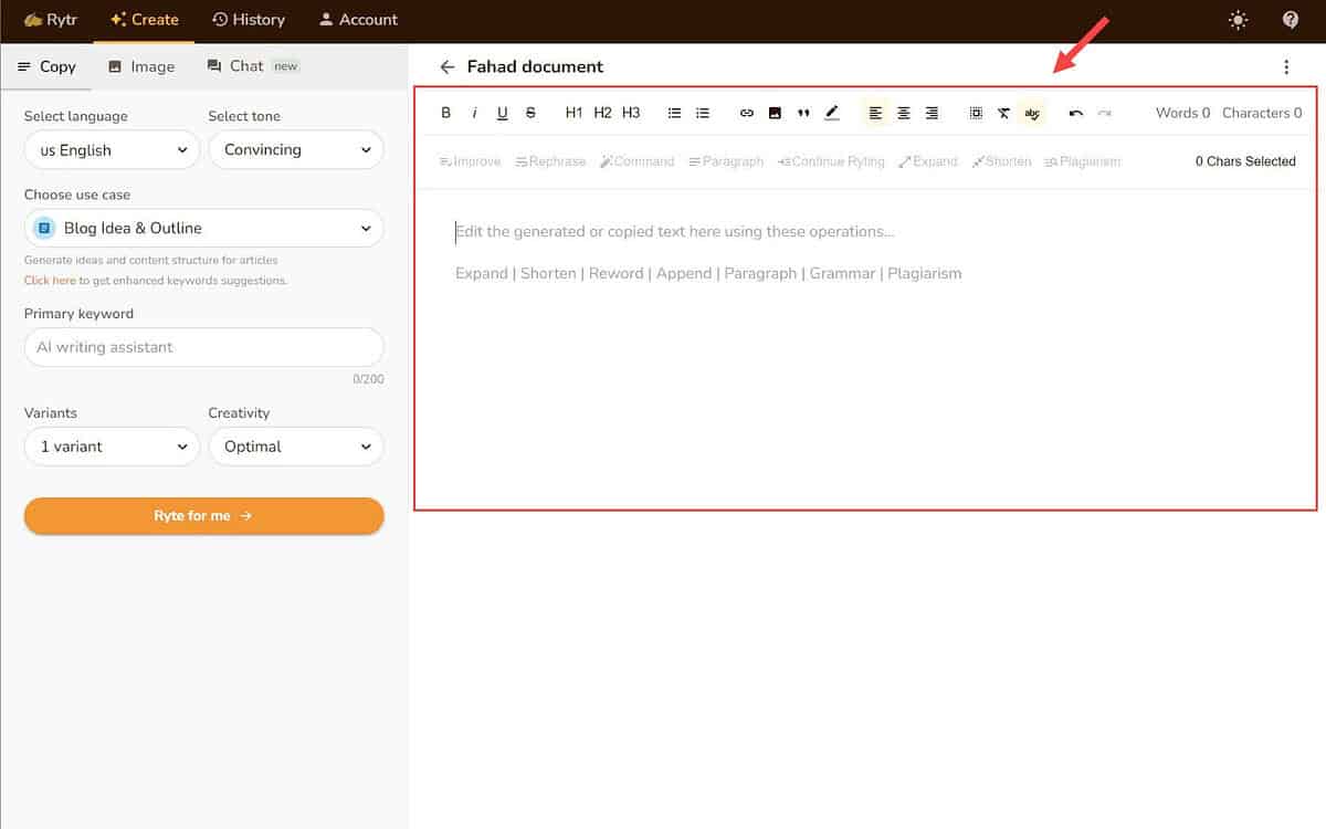 rytr-ai-rich-text-editor