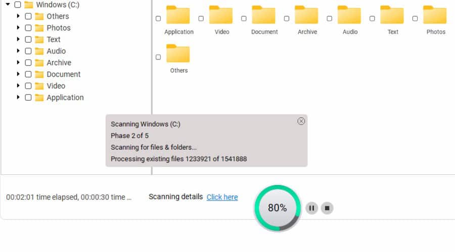 Stellar Data Recovery Scanning