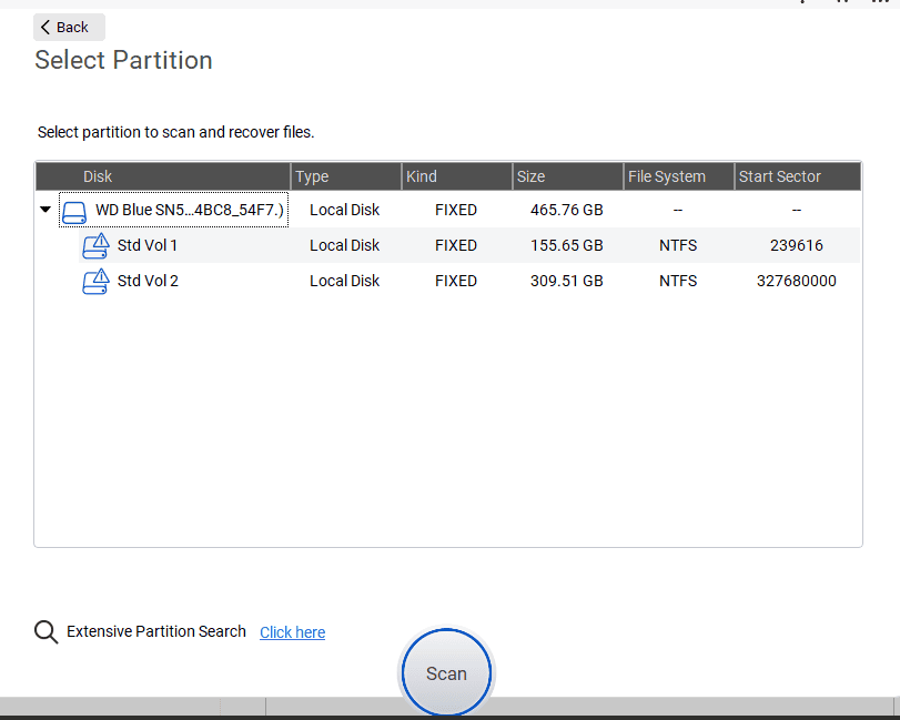 Select Partition