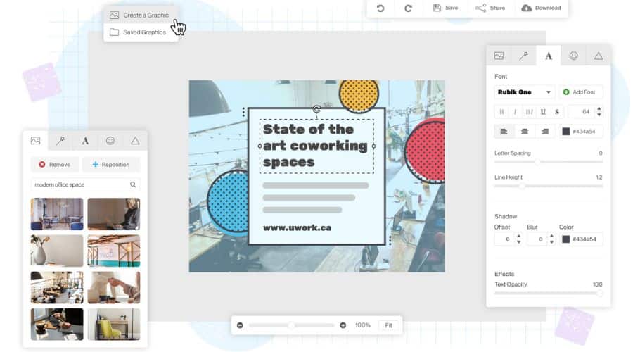 snappa user interface
