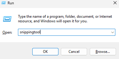 snipping tool windows 11 run command