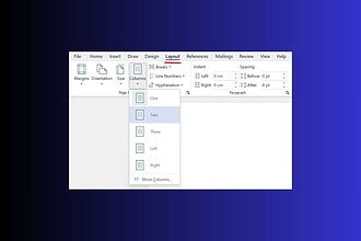 columns in word